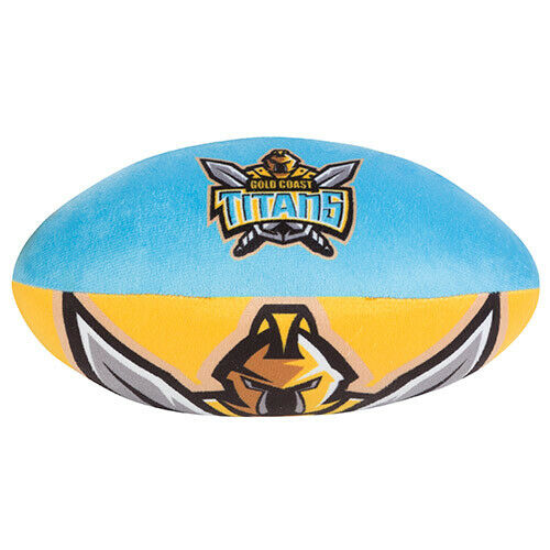 NRL Plush Soft Football - Gold Coast Titans - 12cm x 25cm