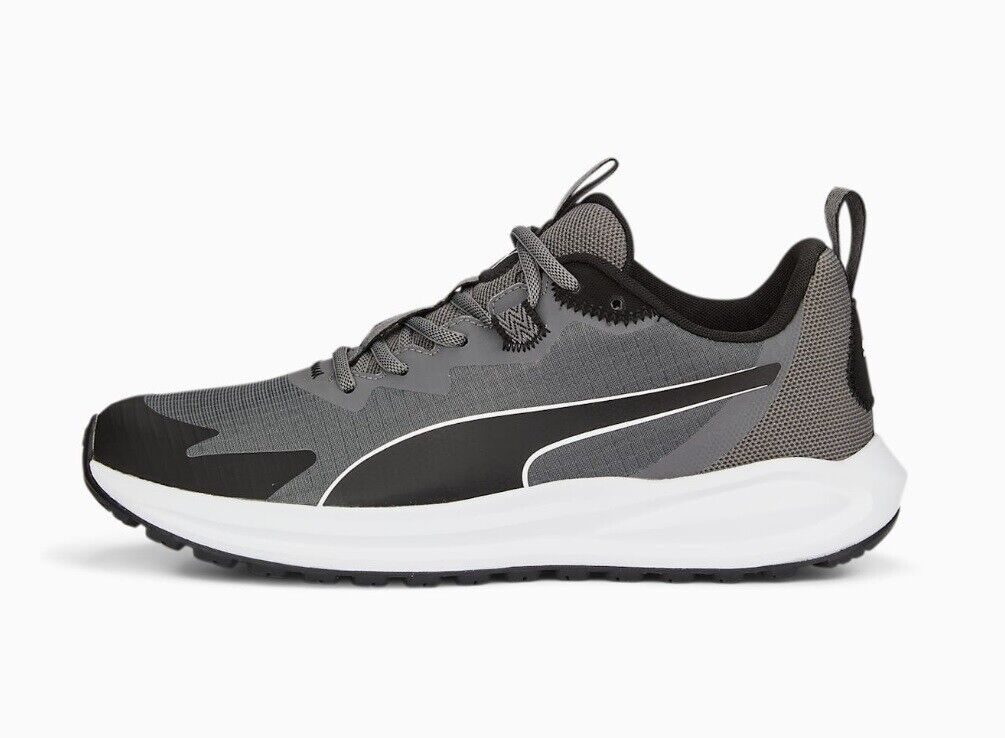 PUMA Twitch Runner Trail Shoe - Castlerock/Black - Sneaker - MENS