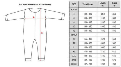 AFL Kids Onesie - Adelaide Crows - Cotton - Zip - Pockets - Warm