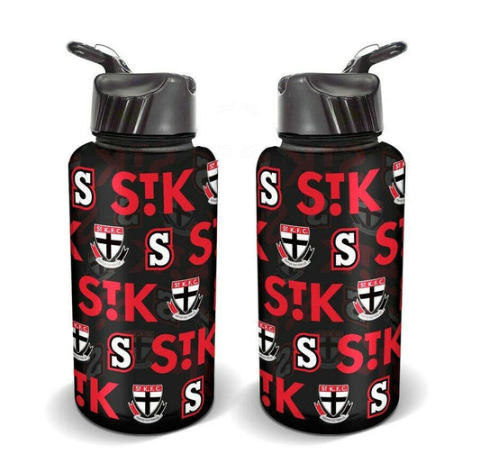 AFL Flip Drink Bottle 1L - St Kilda Saints - BPA Free - Water Bottle