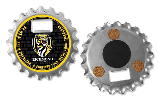 AFL Bottle Opener, Magnet & Coaster - Richmond Tigers  - Aussie Rules