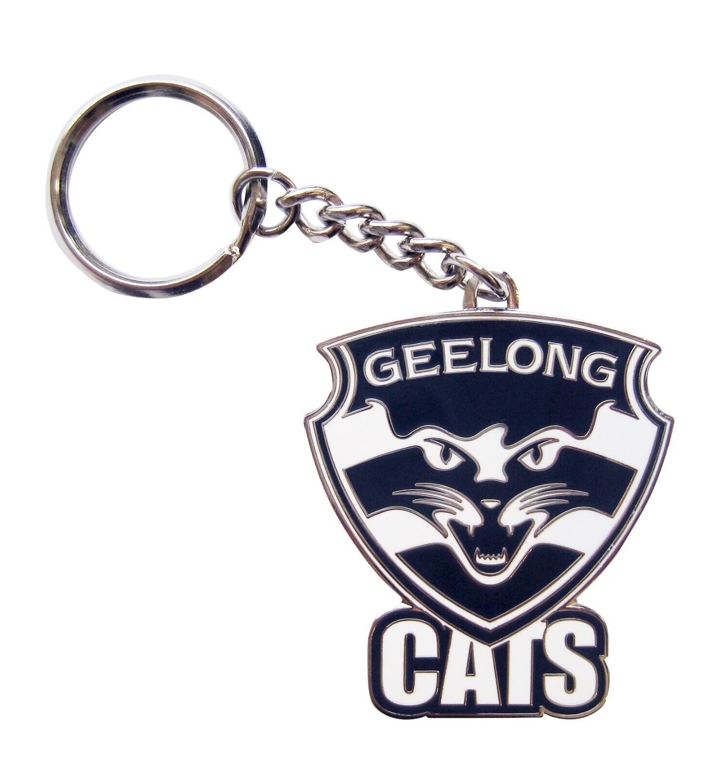 AFL Logo Metal Key Ring - Geelong Cats - Keyring - Aussie Rules - TROF