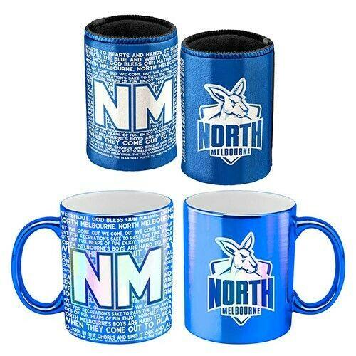 AFL Metallic Coffee Cup And Can Cooler Set - North Melbourne Kangaroos - Mug