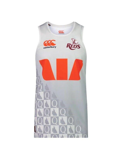 2023 Training Singlet - QLD REDS - Mens - Grey - Queensland - CANTERBURY