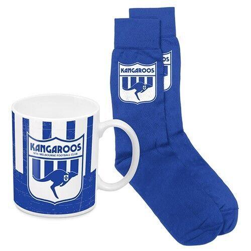 AFL Heritage Coffee Mug & Sock Pack - North Melbourne Kangaroos - Gift Boxed