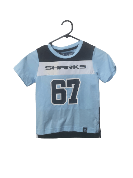 NRL Kids Cotton Tee - Cronulla Sharks - Infant - Youth - BLUE