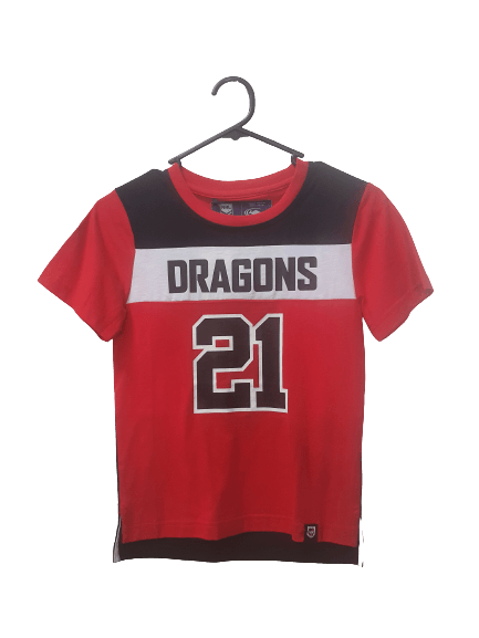 NRL Kids Cotton Tee - St George Illawarra Dragons - Infant - Youth - RED