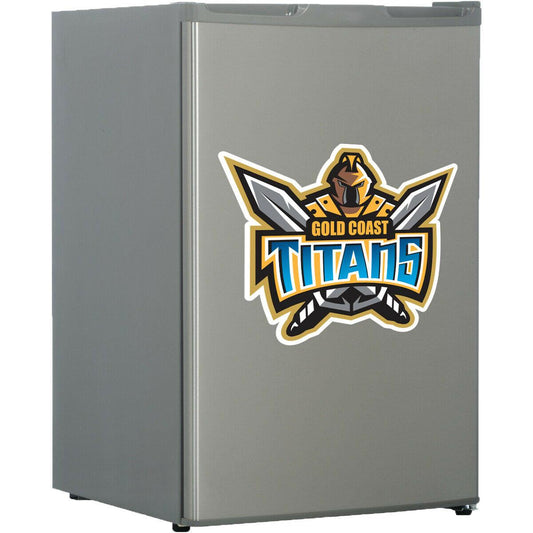 NRL Fridge Decal - Gold Coast Titans -Team Logo Sticker - 425x468mm