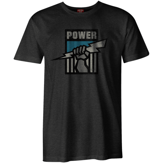 AFL Heritage Retro Tee Shirt - Port Adelaide Power - Generous Sizes -