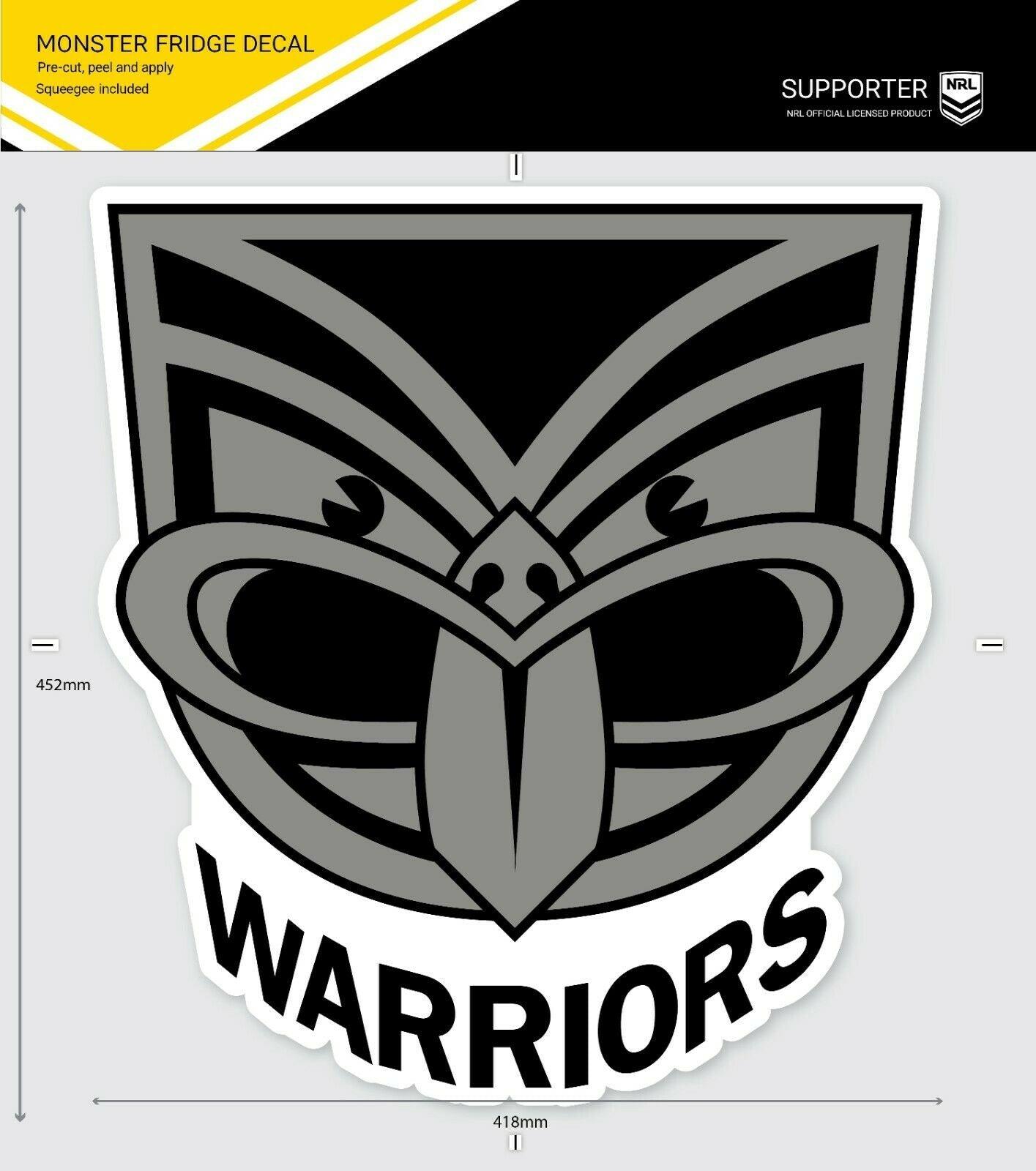 NRL Fridge Decal - New Zealand Warriors - Team Logo Sticker - 452x418mm