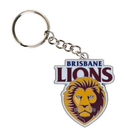 AFL Logo Metal Key Ring - Brisbane Lions - Keyring - Aussie Rules - TROFE