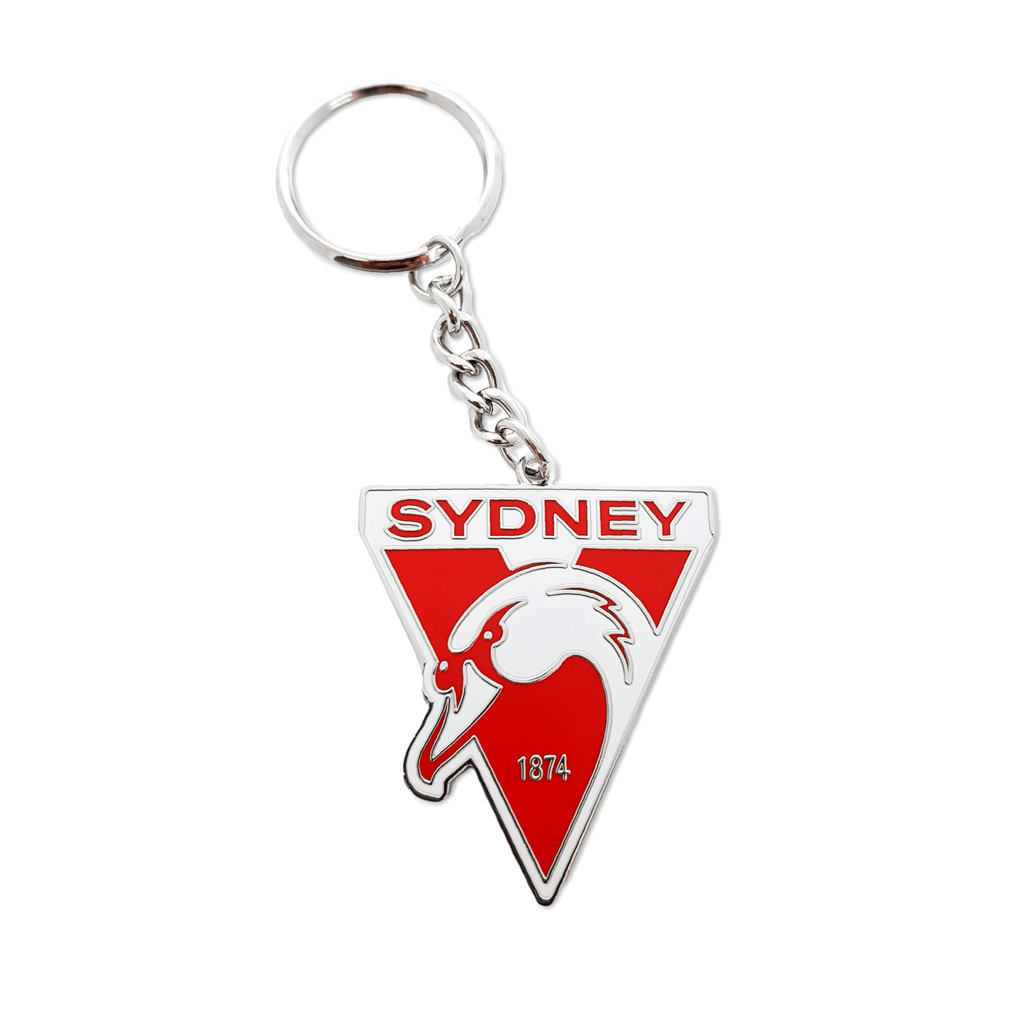 AFL Logo Metal Key Ring - Sydney Swans - Keyring - Aussie Rules - TROFE