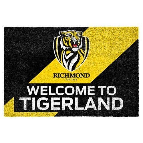 AFL Front Back Door Welcome Entry Mat - Richmond Tigers - 61cm x 41cm