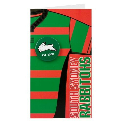 NRL Gift Card With Badge - South Sydney Rabbitohs - Gifts