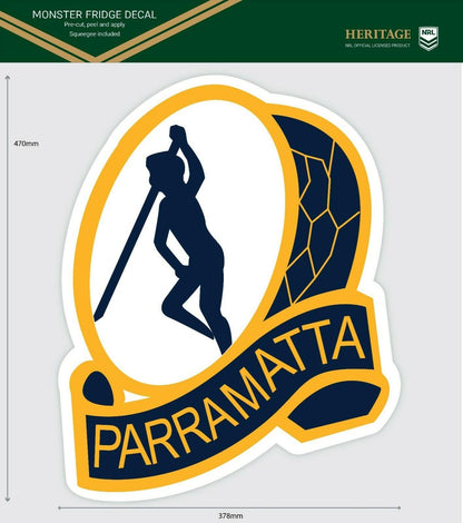 NRL Heritage Fridge Decal - Parramatta Eels -Team Logo Sticker - 470x378mm