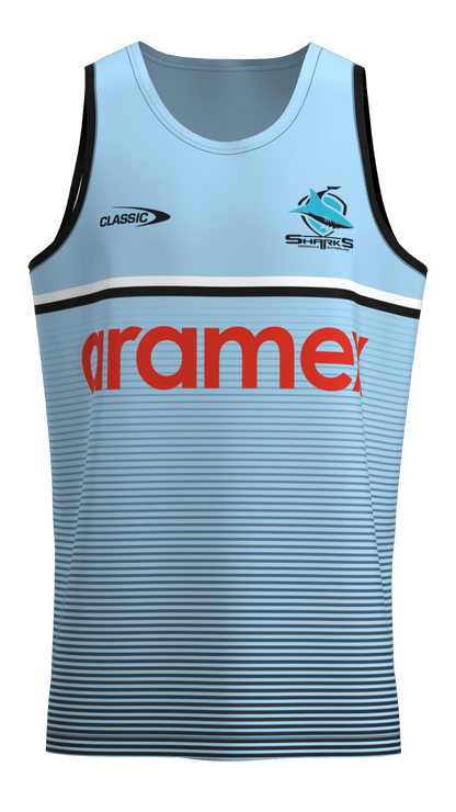 NRL 2023 Training Singlet - Cronulla Sharks - Blue - Rugby League - CLASSIC