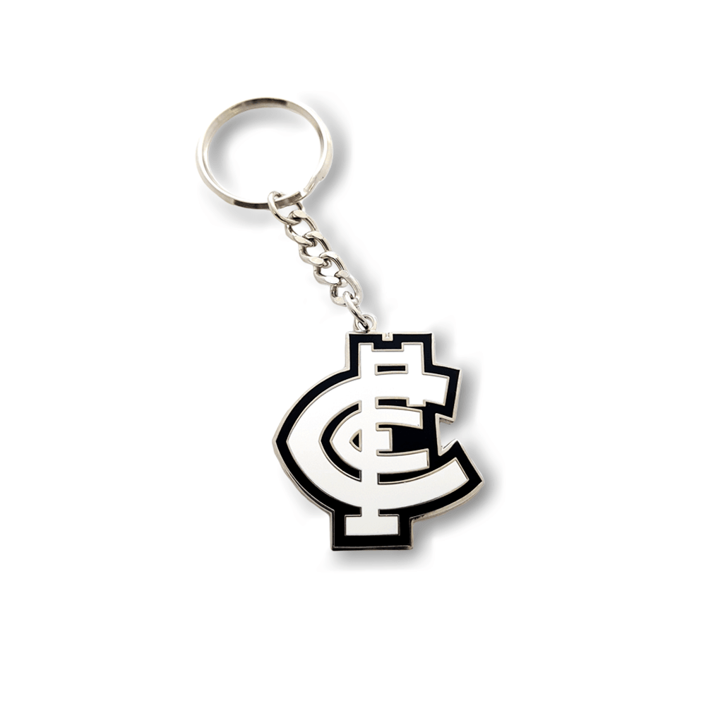 AFL Logo Metal Key Ring - Carlton Blues - Keyring - Aussie Rules - TROFE