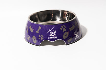 NRL Pet Bowl - Melbourne Storm - Food Water - Dog Cat