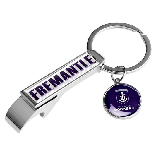 AFL Bottle Opener Key Ring - Fremantle Dockers - Metal Keyring