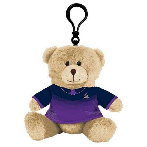 NRL Plush Teddy Bear Bag Tag - Melbourne Storm - 120mm (H)