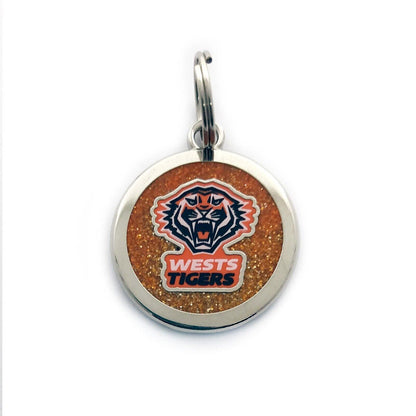 NRL Pet ID Tag - West Tigers - Engravable - 25mm diameter