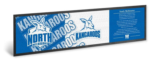 AFL Bar Runner - North Melbourne Kangaroos - Bar Mat - Team Song - 25cm x 90cm