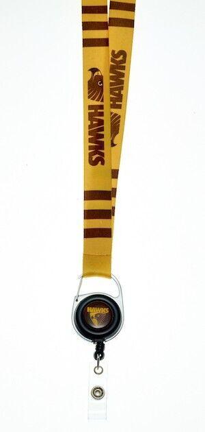 AFL Lanyard with Retractable ID Clip - Hawthorn Hawks - TROFE