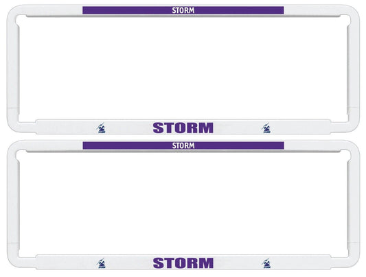 NRL Car Number Plate Frame - Set Of Two - Melbourne Storm - Front/Back