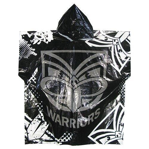 NRL Poncho - New Zealand Warriors - Plastic Rain Coat - Rugby League