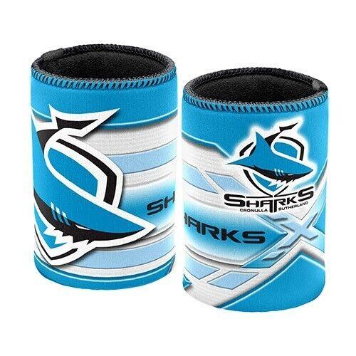 NRL Stubby Can Cooler - Cronulla Sharks - Drink - Rubber Base - Neoprene