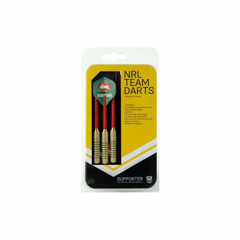 NRL South Sydney Rabbitohs - Darts - Set Of 3 w Carry Case - 24 Gram - Brass