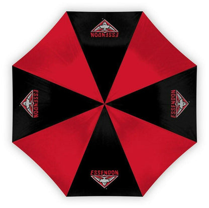 AFL Compact Umbrella - Essendon Bombers - Rain - Glovebox - 60cm Length W17cm