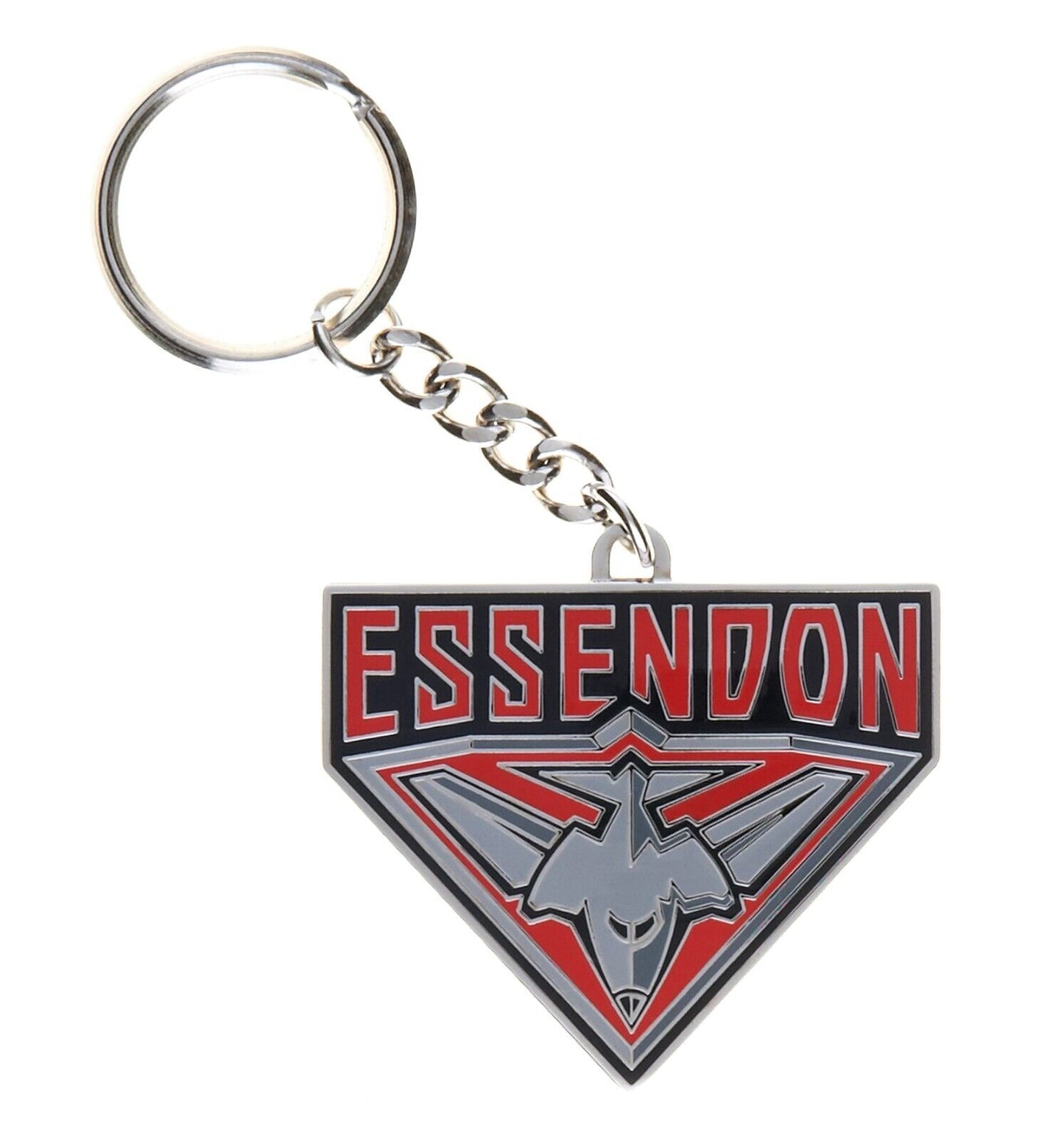 AFL Logo Metal Key Ring - Essendon Bombers - Keyring - Aussie Rules - TROFE