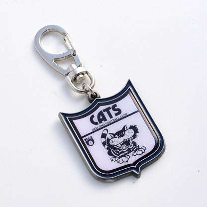 AFL Heritage Metal Key Ring - Geelong Cats - Logo Keyring - Aussie Rules