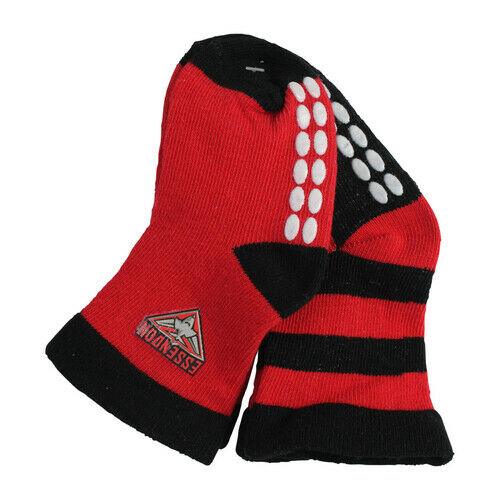 AFL Infant Socks - Essendon Bombers - Set Of Two - Non Slip - Sock - Baby