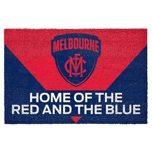 AFL Front Back Door Welcome Entry Mat - Melbourne Demons - 61cm x 41cm