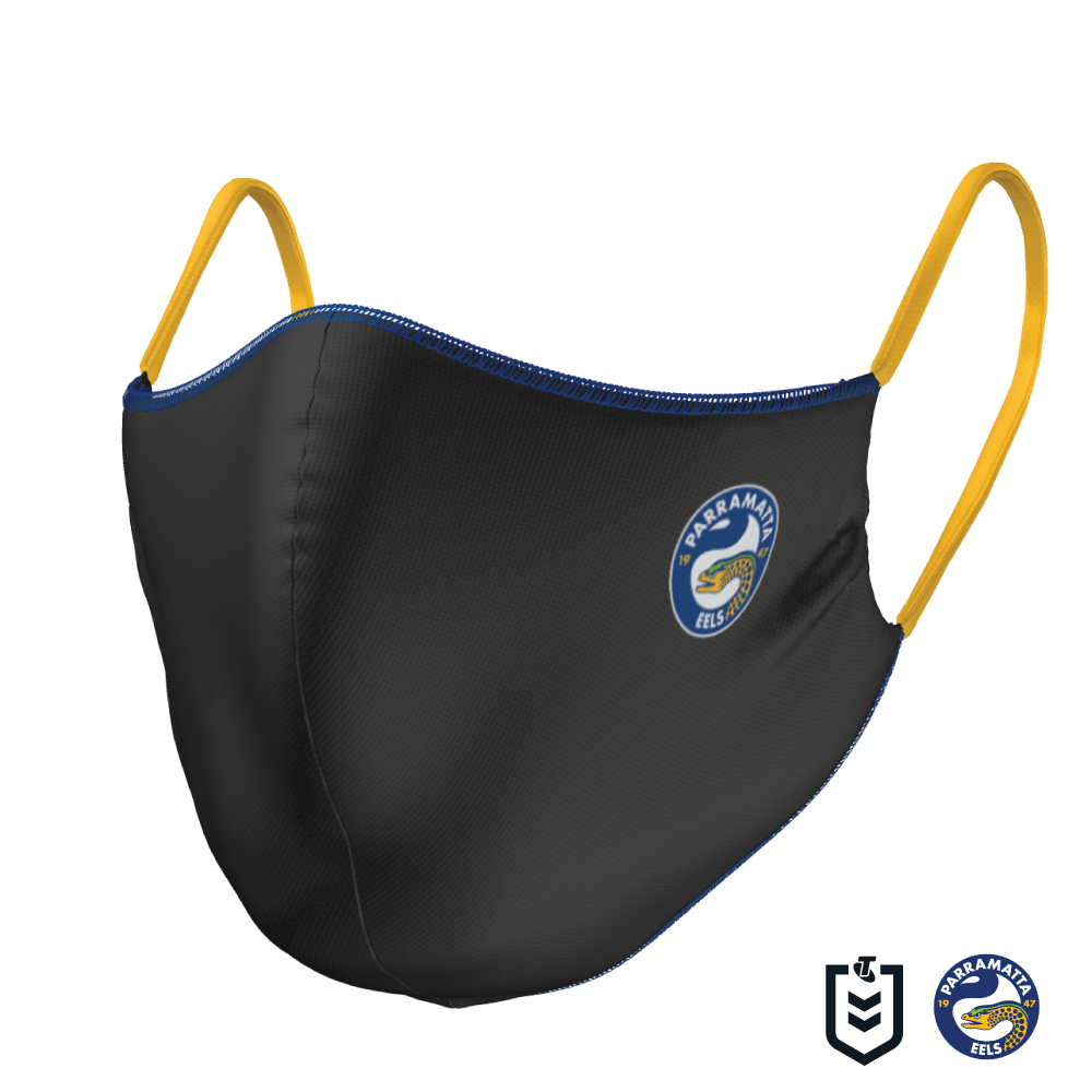 NRL Face Mask - Eels - Reversible - Washable - Adult Large