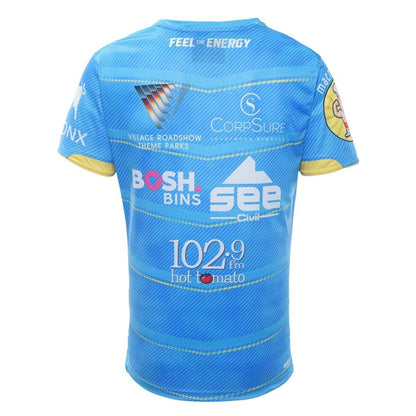 NRL 2023 Training Tee Shirt - Gold Coast Titans - Adult - CYAN - DYNASTY