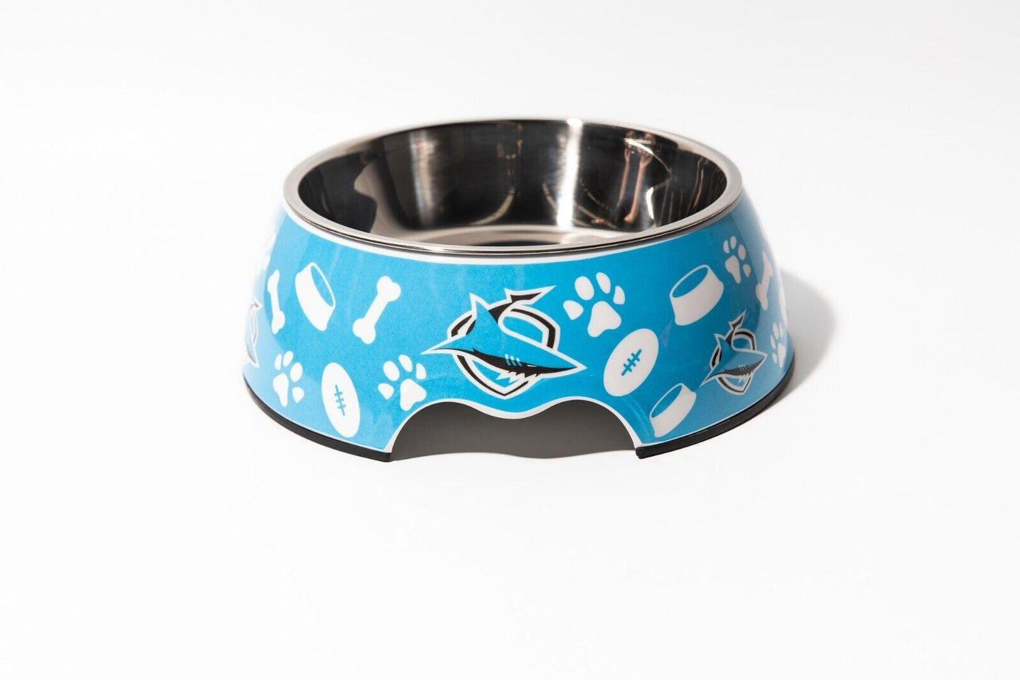 NRL Pet Bowl - Cronulla Sharks - Food Water - Dog Cat