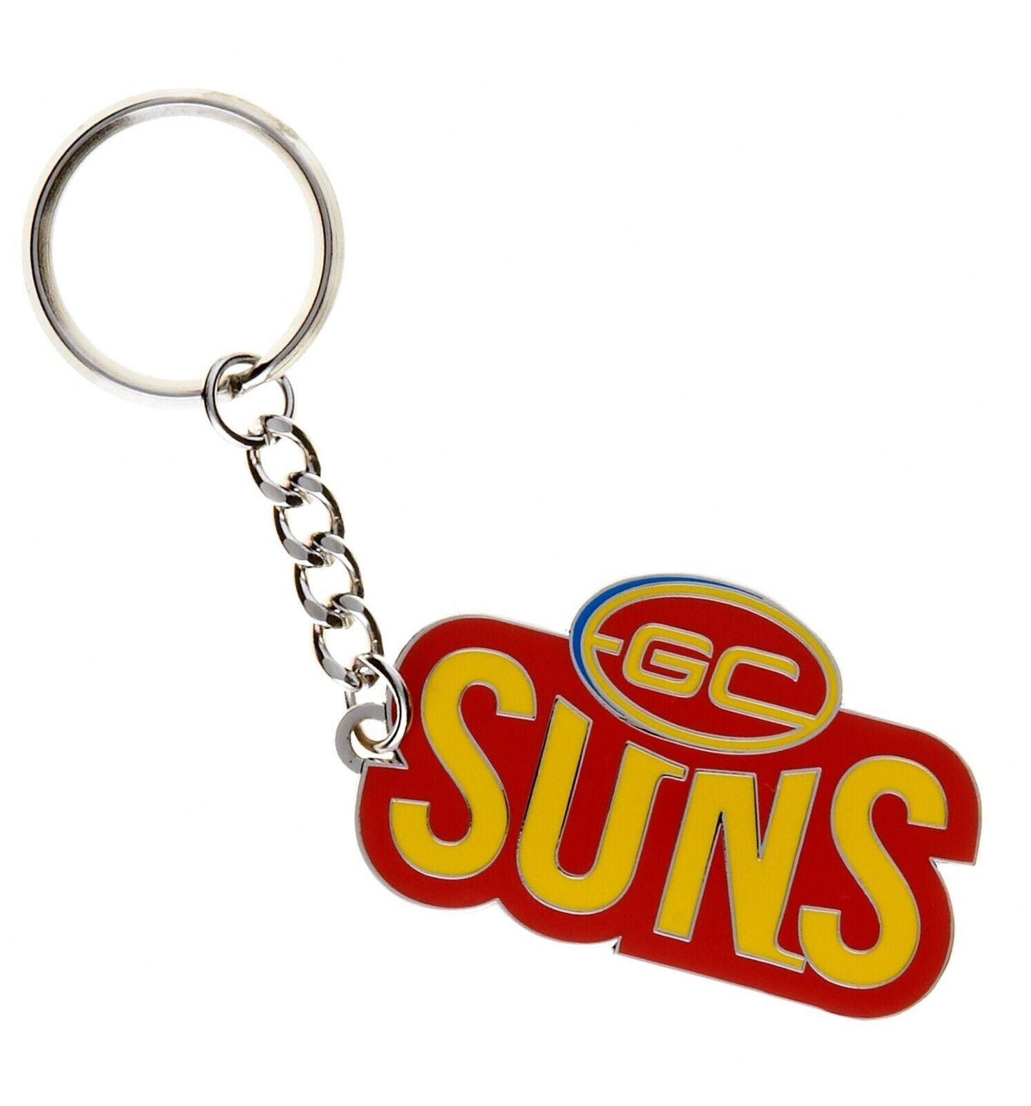 AFL Logo Metal Key Ring - Gold Coast Suns - Keyring - Aussie Rules - TROFE