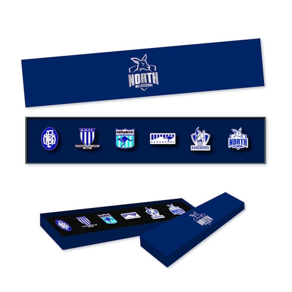 AFL Evolution Pin Set - History Logos - North Melbourne Kangaroos