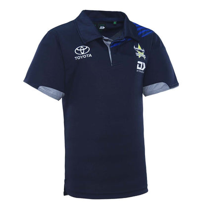 NRL 2023 Media Polo Shirt - North Queensland Cowboys - Navy - YOUTH - DYNASTY