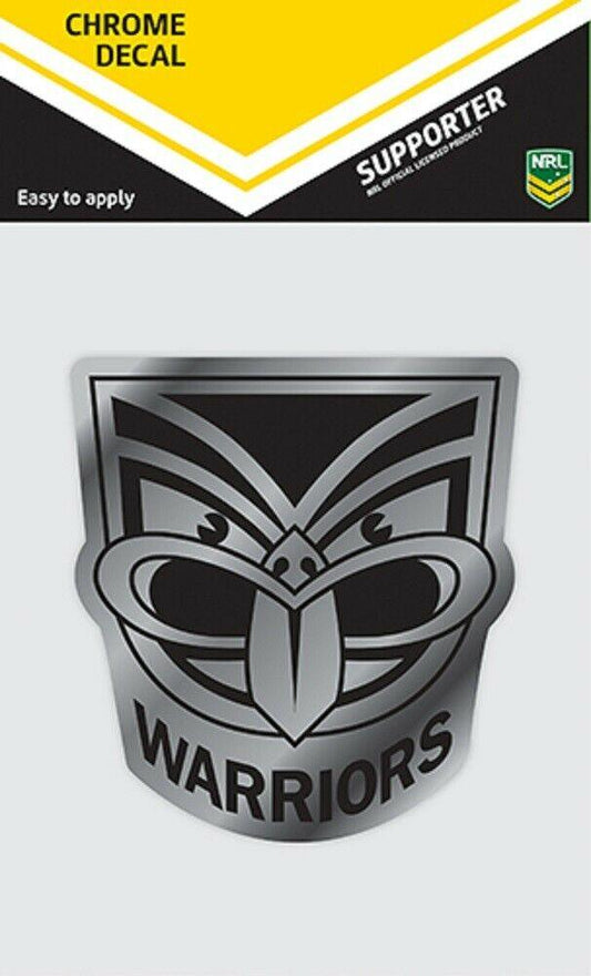 NRL Chrome Decal - New Zealand Warriors - Car Sticker 12x12cm