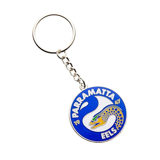 NRL Logo Metal Key Ring  - Parramatta Eels - Keyring - Rugby League - TROFE