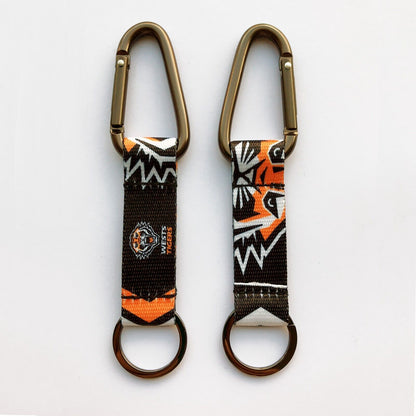 NRL Carabiner Key Ring - West Tigers - Keyring - Clip and Ring