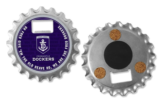 AFL Bottle Opener, Magnet & Coaster - Fremantle Dockers - Aussie Rules