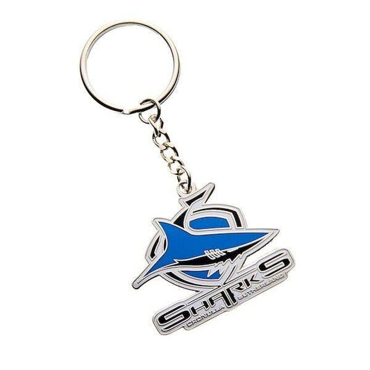 NRL Logo Metal Key Ring  - Cronulla Sharks - Keyring - Rugby League - TROFE