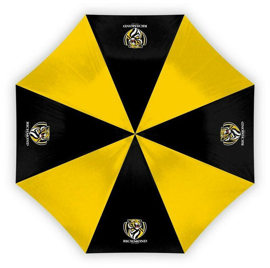 AFL Compact Umbrella - Richmond Tigers - Rain - Glovebox - 60cm Length W17cm