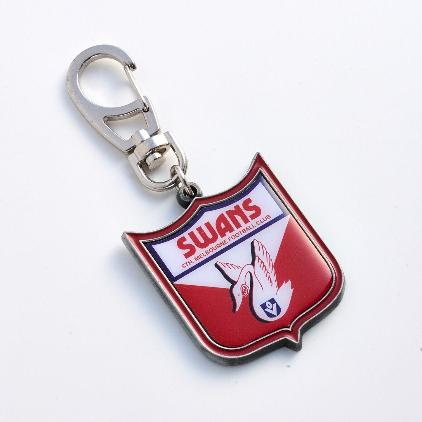 AFL Heritage Metal Key Ring - Sydney Swans - Logo Keyring - Aussie Rules