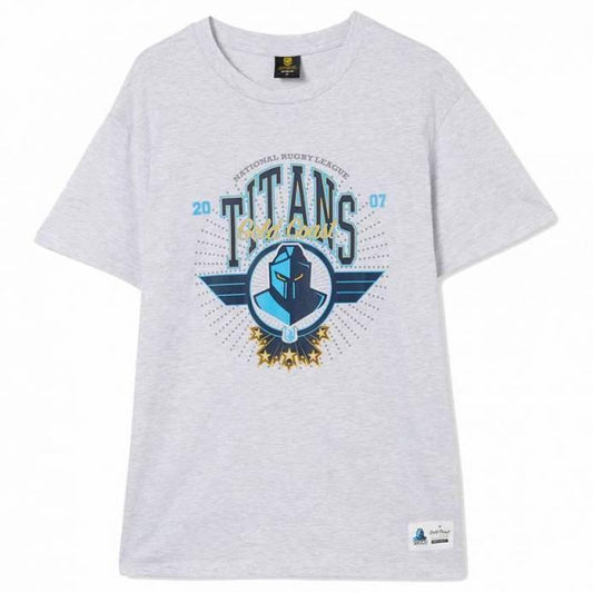 NRL Club Starburst Tee Shirt - Gold Coast Titans - Adult